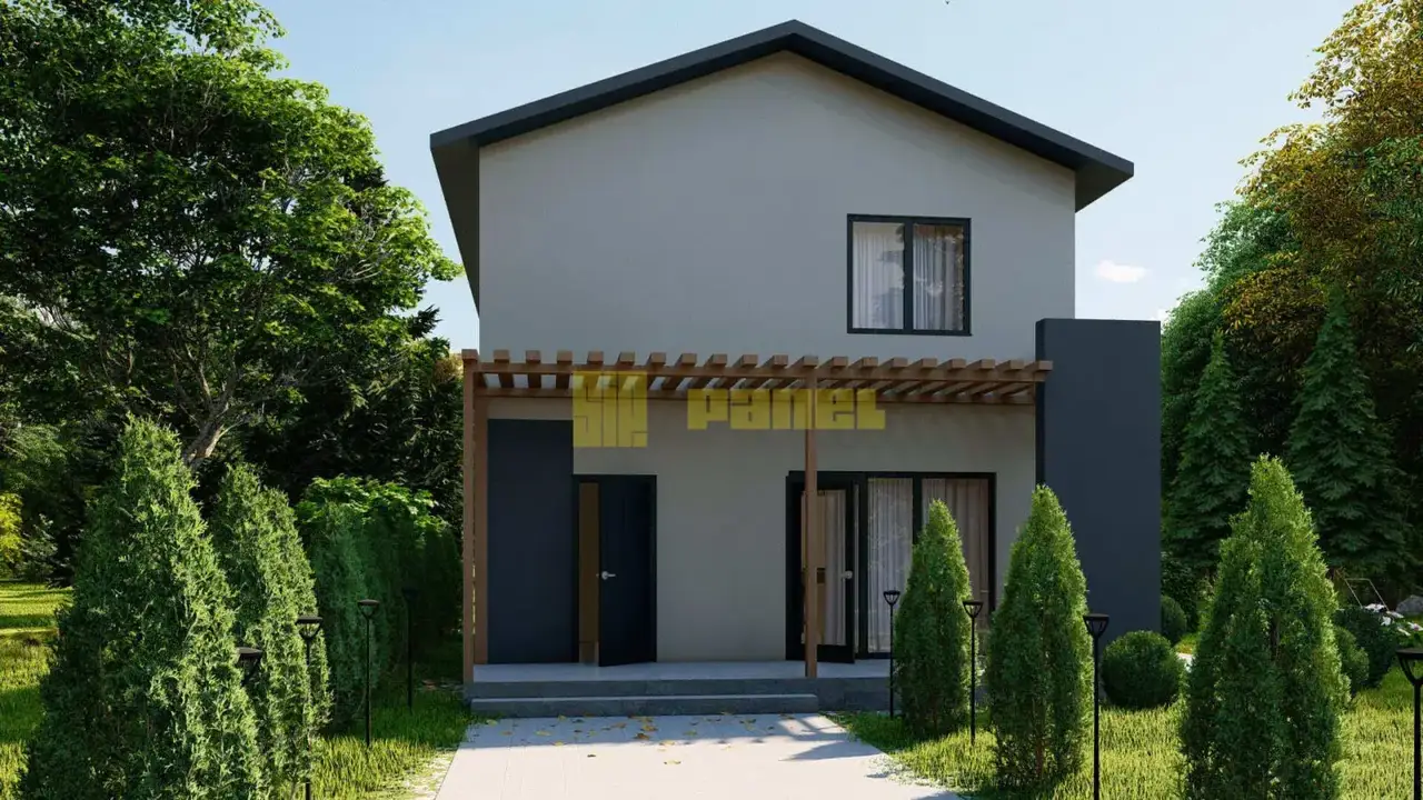 Проект двухэтажного дома из СИП панелей 130м²
