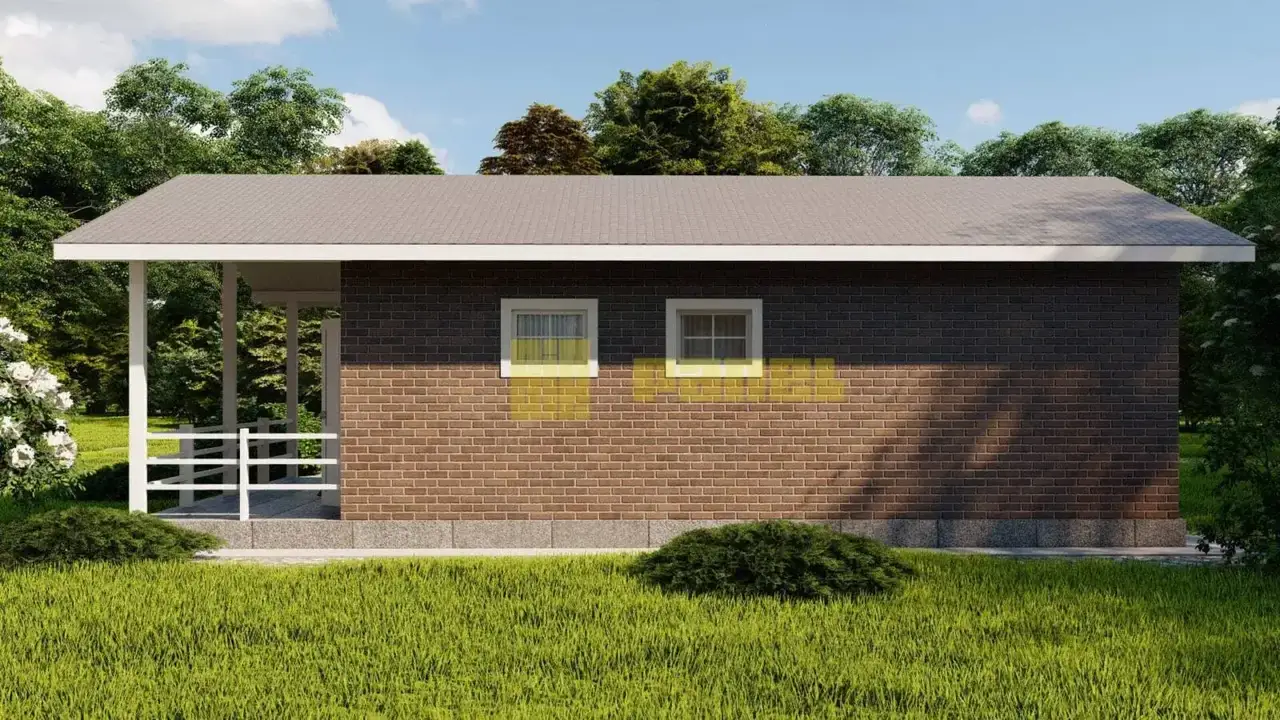 Проект дома из СИП панелей 58м²