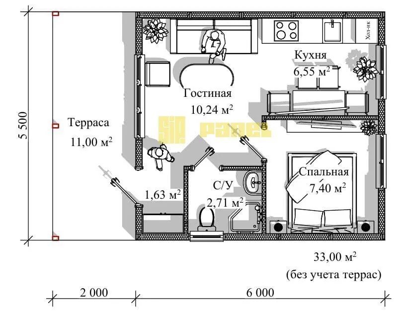 Дом из СИП-панелей 44 м² — компактный и уютный