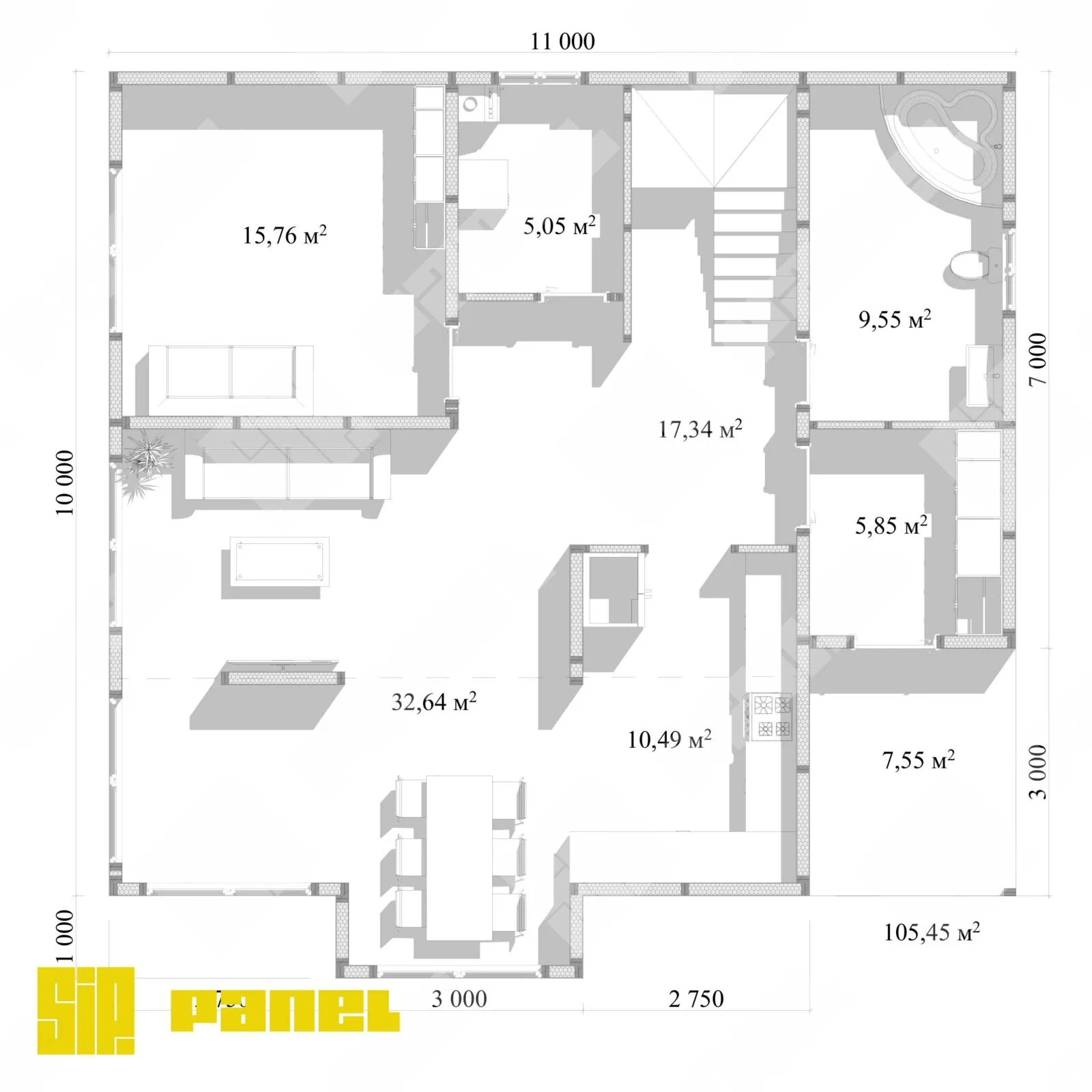 Дом из СИП панелей 226 м²