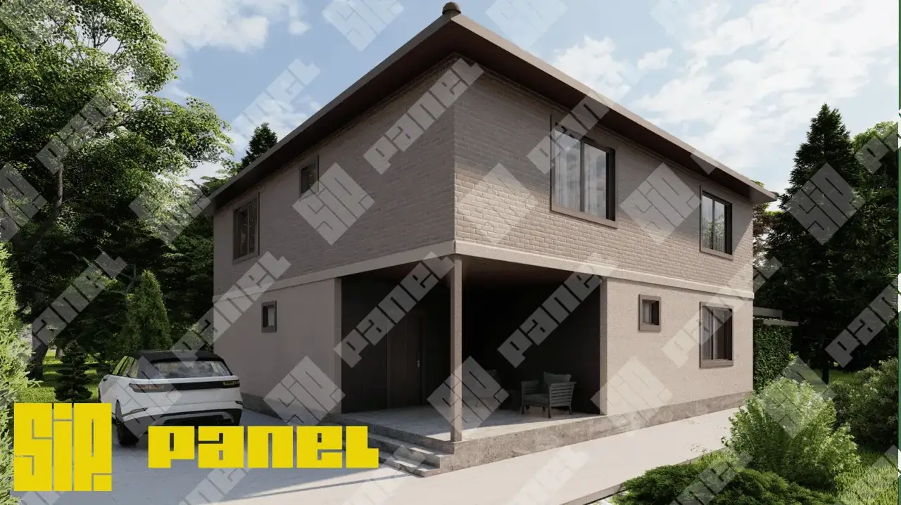 Проект большого дома из СИП панелей 288м²