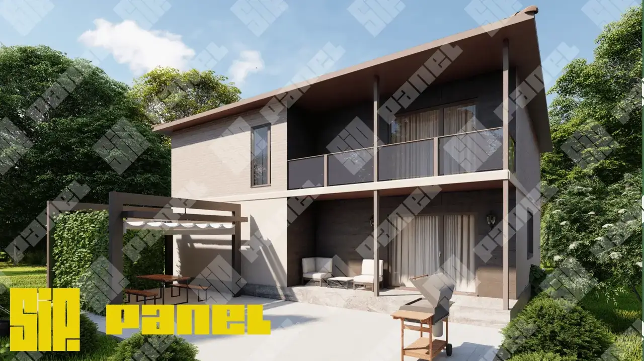 Проект большого дома из СИП панелей 288м²