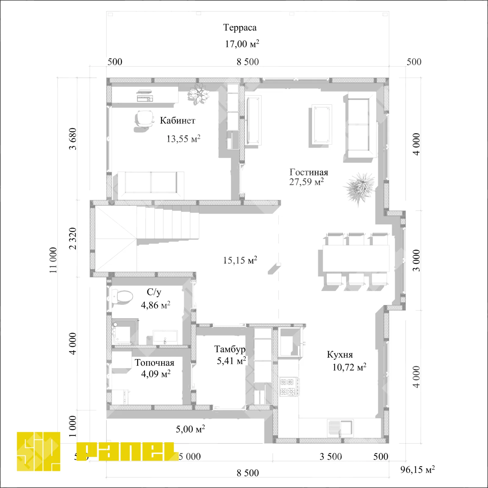 Дом из СИП-панелей 205 м² — просторный дом для семьи