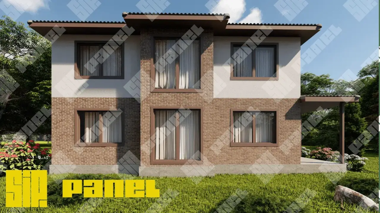 Дом из СИП-панелей 205 м² — просторный дом для семьи