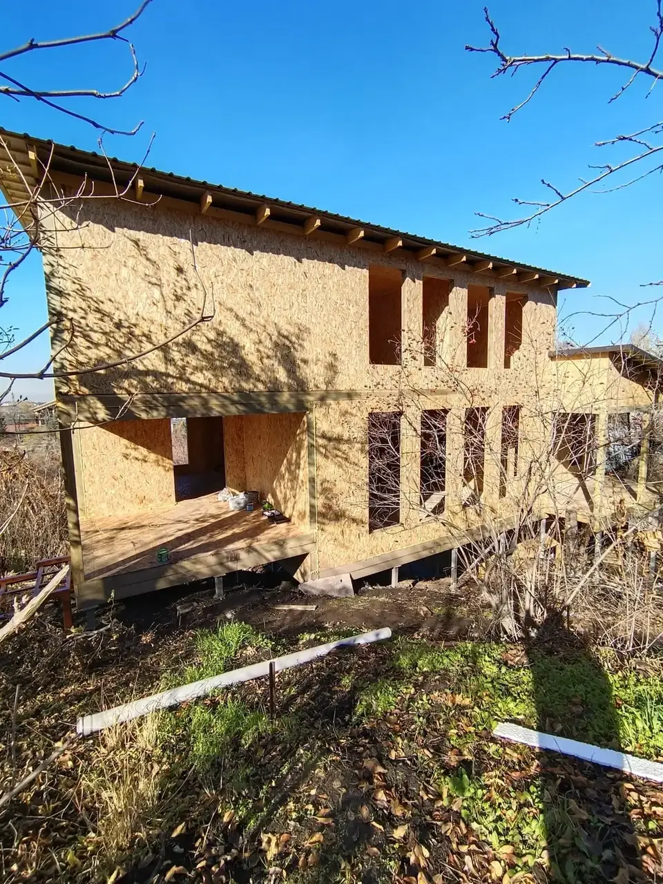Строительство дома из СИП панелей в селе Ерменсай