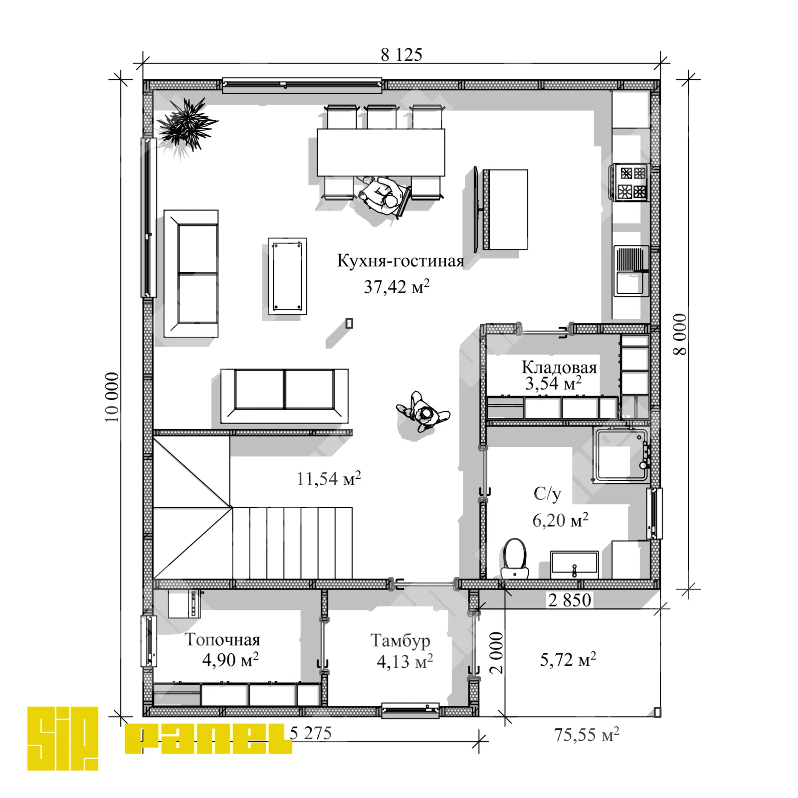 Дом из СИП-панелей 162.5 м² — идеально для семьи