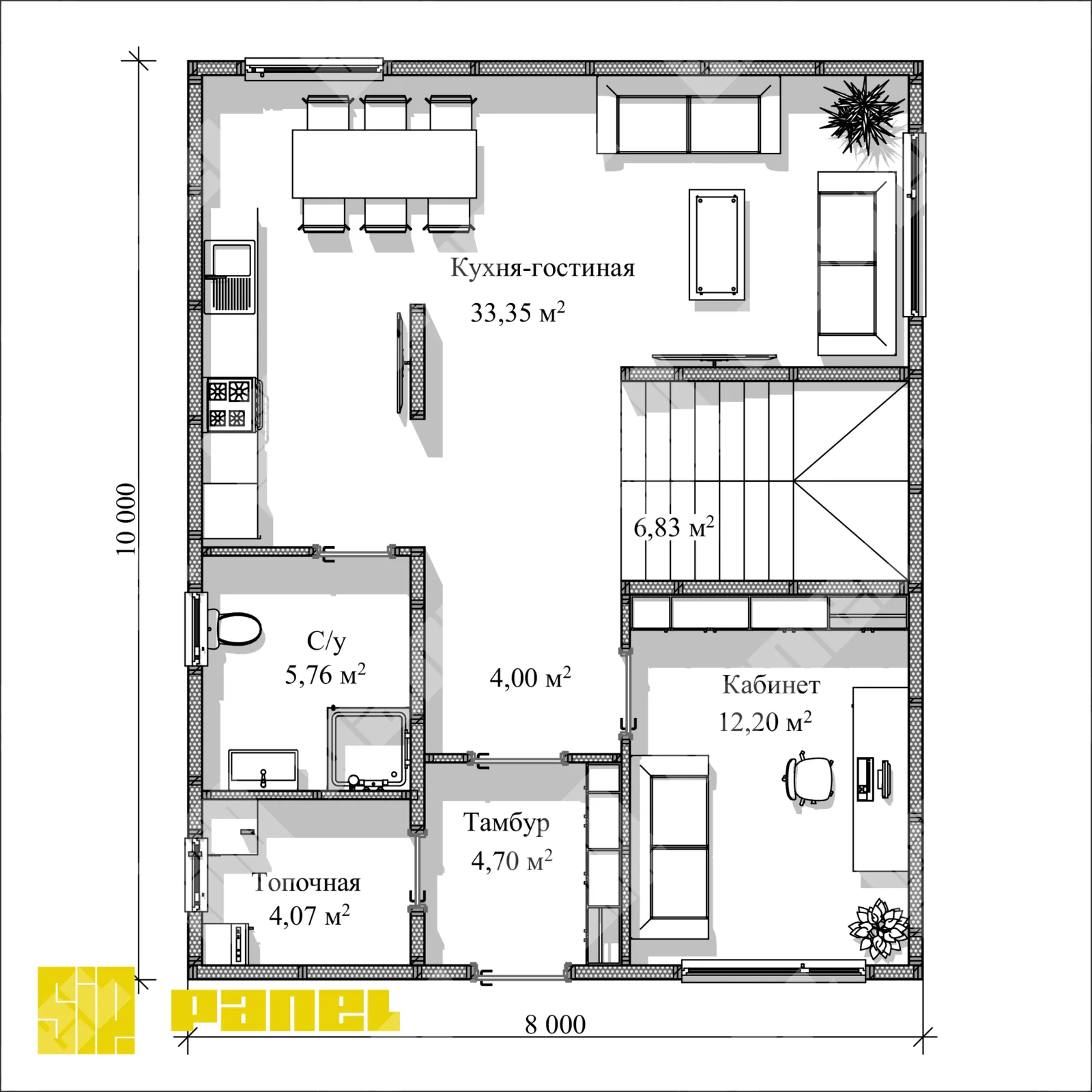 Дом из СИП панелей 160 м²