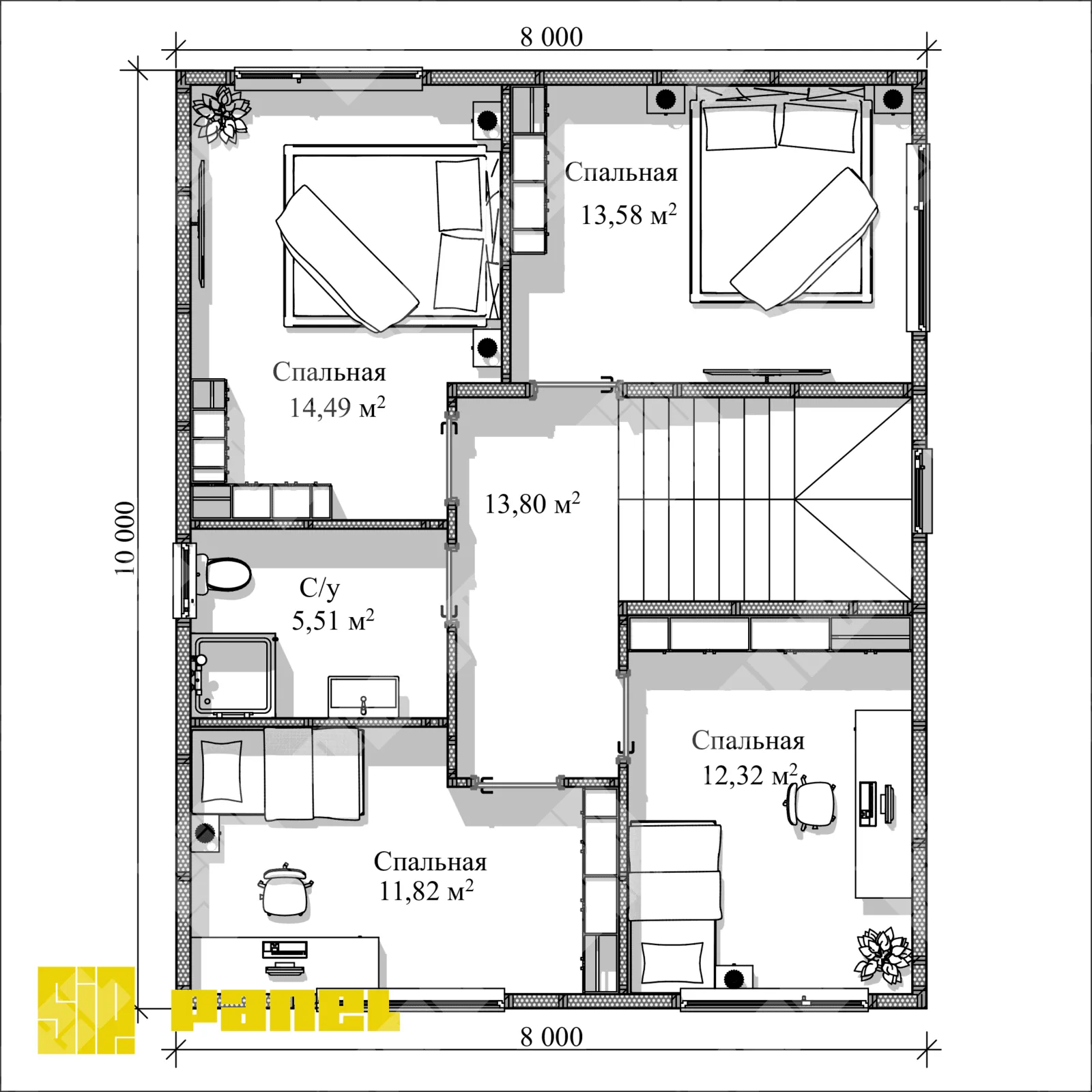 Дом из СИП панелей 160 м²