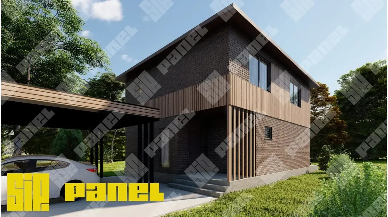 Дом из СИП-панелей 162.5 м² — идеально для семьи