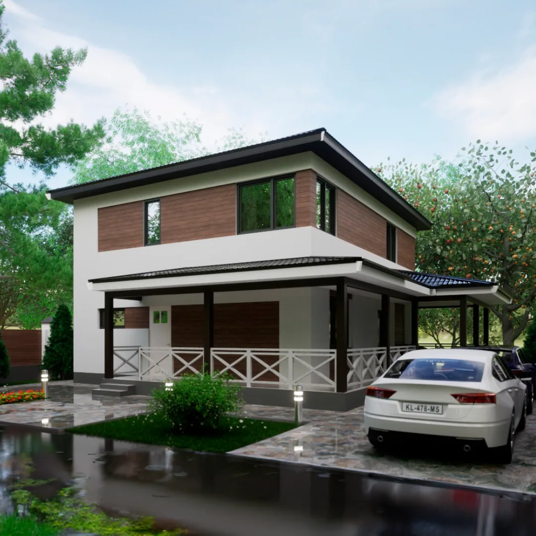 Проект двухэтажного дома 238,65м²