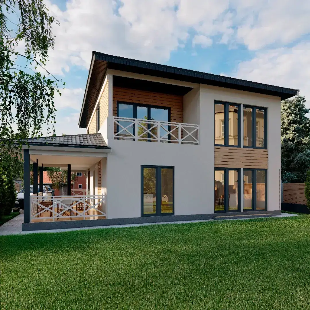 Проект двухэтажного дома 238,65м²